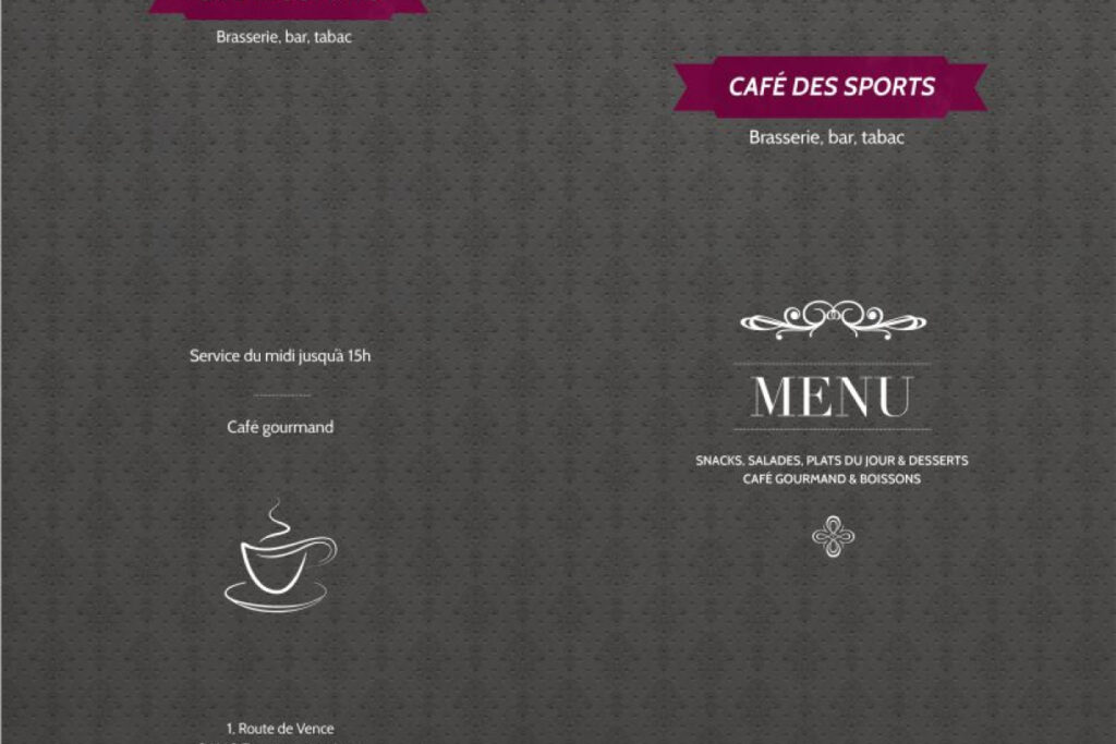 Imprimvit Creation Impression Flyers Cagne Sur Mer Carte Et Menu 3